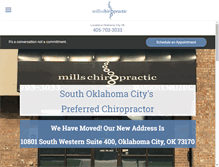 Tablet Screenshot of drmillschiropractic.com
